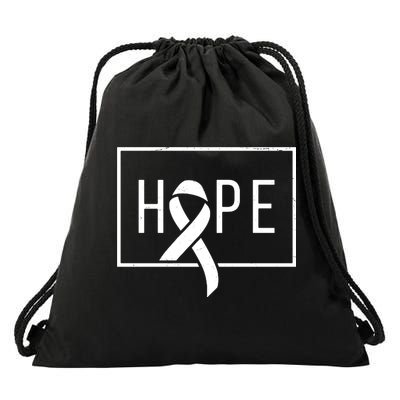 Hope Breast Cancer Awareness Ribbon Drawstring Bag