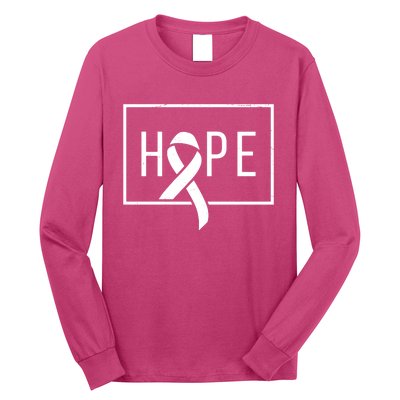 Hope Breast Cancer Awareness Ribbon Long Sleeve Shirt