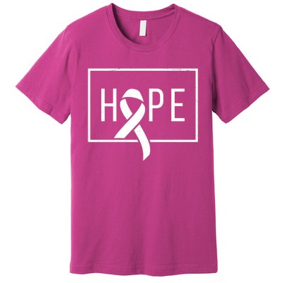 Hope Breast Cancer Awareness Ribbon Premium T-Shirt