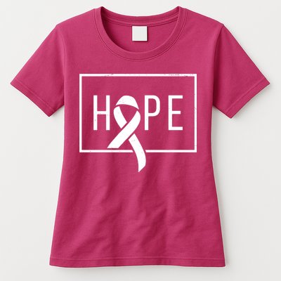 Hope Breast Cancer Awareness Ribbon Womens T-Shirt