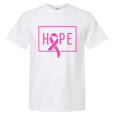 Hope Breast Cancer Awareness Ribbon Garment-Dyed Heavyweight T-Shirt