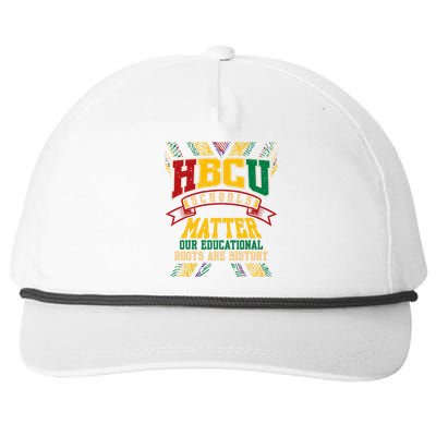 Hbcu Black College School Matters African American Student Snapback Five-Panel Rope Hat