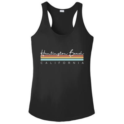 Huntington Beach California Cool Gift Ladies PosiCharge Competitor Racerback Tank