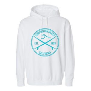 Huntington Beach California Surfer Gift Garment-Dyed Fleece Hoodie