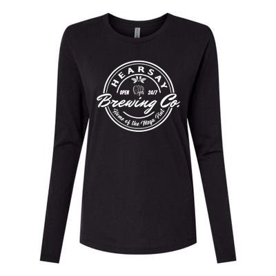 Hearsay Brewing Company Mega Pint Womens Cotton Relaxed Long Sleeve T-Shirt