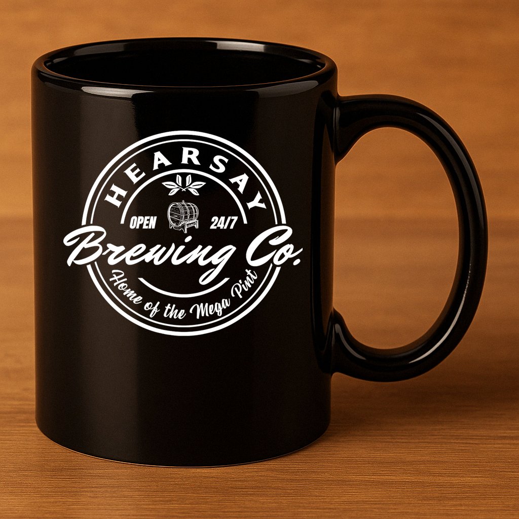 Hearsay Brewing Company Mega Pint 11oz C Handle Ceramic Mug