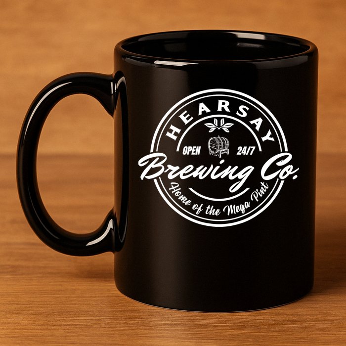 Hearsay Brewing Company Mega Pint 11oz C Handle Ceramic Mug
