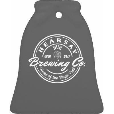 Hearsay Brewing Company Mega Pint Ceramic Bell Ornament