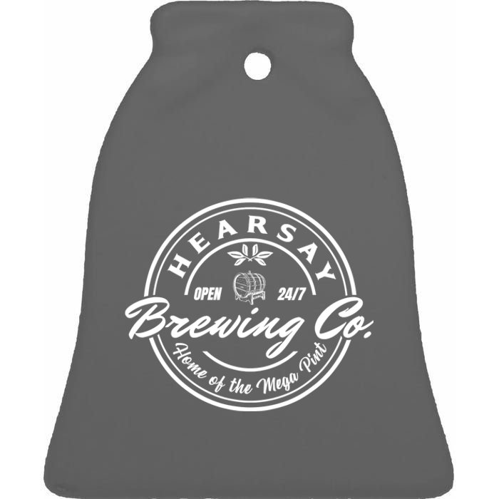 Hearsay Brewing Company Mega Pint Ceramic Bell Ornament