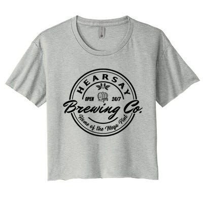 Hearsay Brewing Company Mega Pint Women's Crop Top Tee