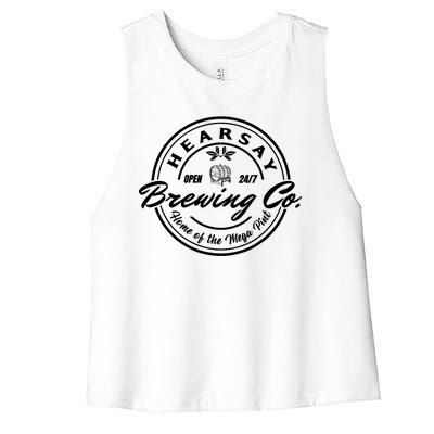 Hearsay Brewing Company Mega Pint Women's Racerback Cropped Tank