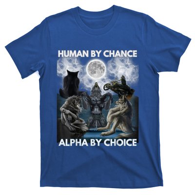 Human By Chance Alpha By Choice Wolf Vintage T-Shirt