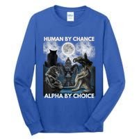 Human By Chance Alpha By Choice Wolf Vintage Tall Long Sleeve T-Shirt