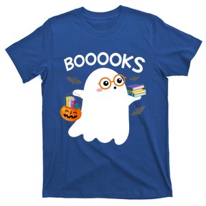 Halloween Booooks Cute Ghost Boo Reading Books Adults Gift T-Shirt