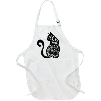 Halloween Black Cat Its Just A Bunch Of Costume Full-Length Apron With Pockets