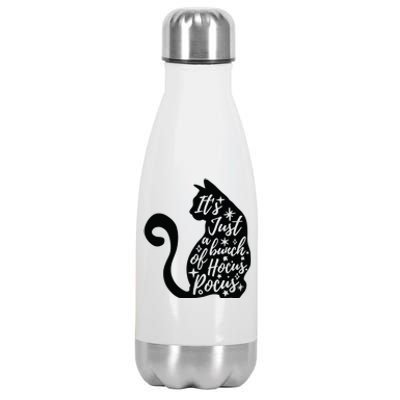 Halloween Black Cat Its Just A Bunch Of Costume Stainless Steel Insulated Water Bottle