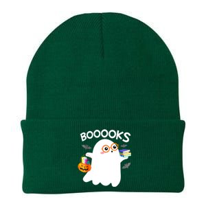 Halloween Booooks Cute Ghost Reading Library Books Halloween Knit Cap Winter Beanie