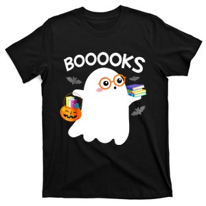 Halloween Booooks Cute Ghost Reading Library Books Halloween T-Shirt