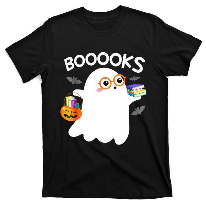 Halloween Booooks Cute Ghost Reading Library Books Halloween T-Shirt