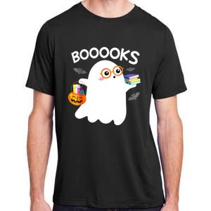 Halloween Booooks Cute Ghost Reading Library Books Halloween Adult ChromaSoft Performance T-Shirt