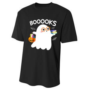 Halloween Booooks Cute Ghost Reading Library Books Halloween Performance Sprint T-Shirt