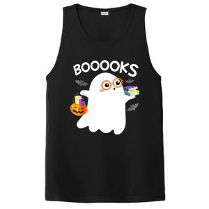 Halloween Booooks Cute Ghost Reading Library Books Halloween PosiCharge Competitor Tank