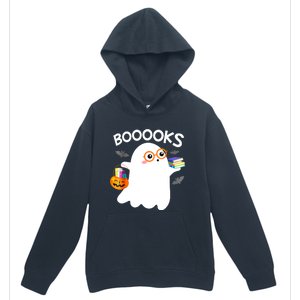 Halloween Booooks Cute Ghost Reading Library Books Halloween Urban Pullover Hoodie