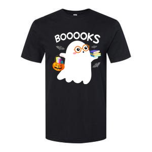 Halloween Booooks Cute Ghost Reading Library Books Halloween Softstyle CVC T-Shirt