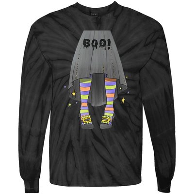 Halloween Boo Cute Unique Funny Family Tie-Dye Long Sleeve Shirt