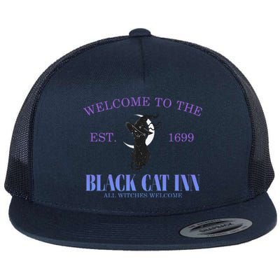 Halloween Black Cat Est 1699 Flat Bill Trucker Hat