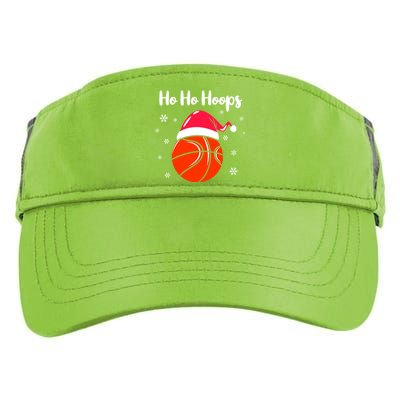 Hoops Basketball Christmas Pun For Xmas Basketball Player Gift Adult Drive Performance Visor