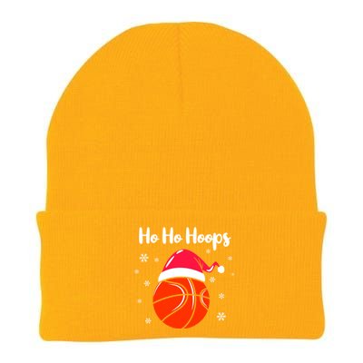 Hoops Basketball Christmas Pun For Xmas Basketball Player Gift Knit Cap Winter Beanie