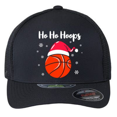 Hoops Basketball Christmas Pun For Xmas Basketball Player Gift Flexfit Unipanel Trucker Cap