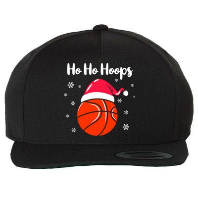 Hoops Basketball Christmas Pun For Xmas Basketball Player Gift Wool Snapback Cap