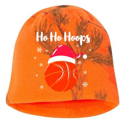 Hoops Basketball Christmas Pun For Xmas Basketball Player Gift Kati - Camo Knit Beanie