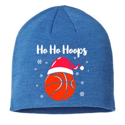 Hoops Basketball Christmas Pun For Xmas Basketball Player Gift Sustainable Beanie