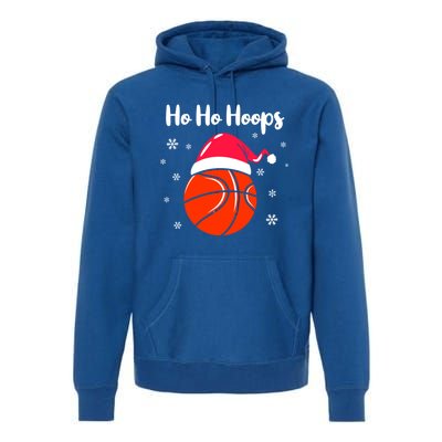 Hoops Basketball Christmas Pun For Xmas Basketball Player Gift Premium Hoodie