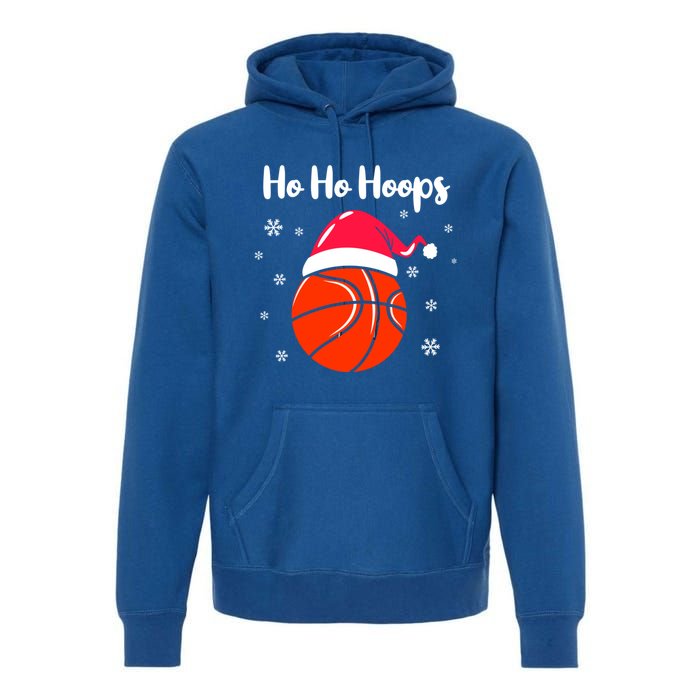 Hoops Basketball Christmas Pun For Xmas Basketball Player Gift Premium Hoodie