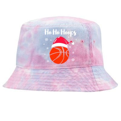 Hoops Basketball Christmas Pun For Xmas Basketball Player Gift Tie-Dyed Bucket Hat