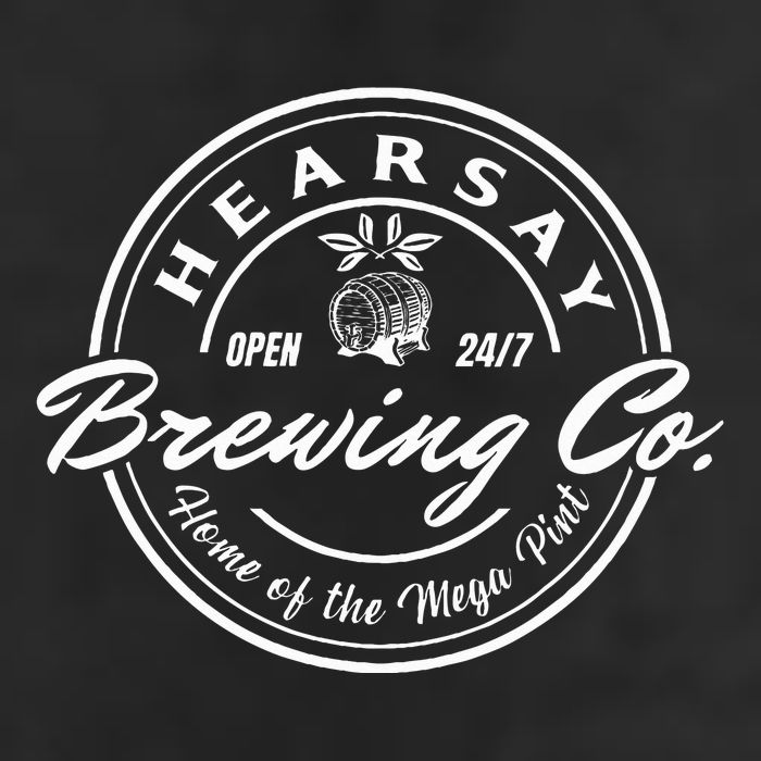 Hearsay Brewing Co Home Of The Mega Pint That’S Hearsay 7 Panel Mesh Trucker Snapback Hat