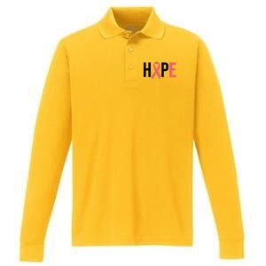 Hope Breast Cancer Awareness Performance Long Sleeve Polo