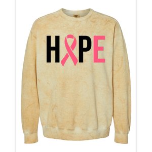 Hope Breast Cancer Awareness Colorblast Crewneck Sweatshirt