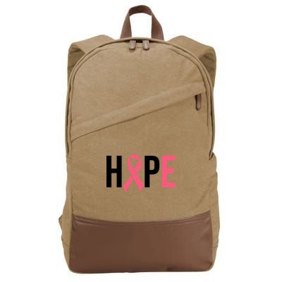 Hope Breast Cancer Awareness Cotton Canvas Backpack