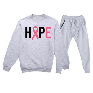 Hope Breast Cancer Awareness Premium Crewneck Sweatsuit Set