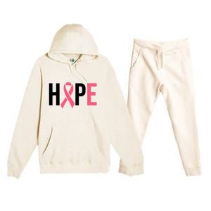 Hope Breast Cancer Awareness Premium Hooded Sweatsuit Set