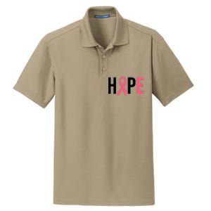 Hope Breast Cancer Awareness Dry Zone Grid Polo