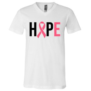 Hope Breast Cancer Awareness V-Neck T-Shirt