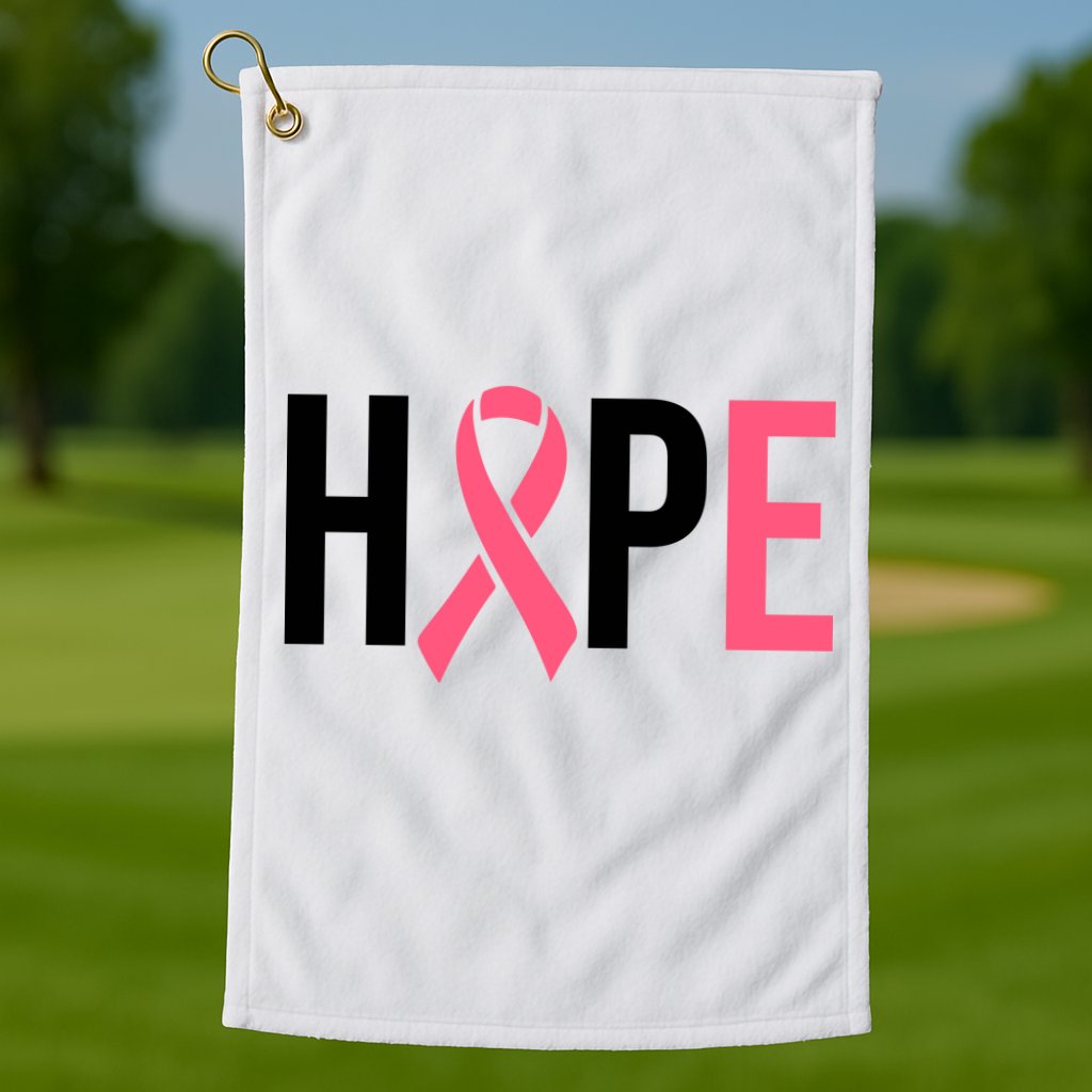 Hope Breast Cancer Awareness Golf Towel