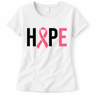 Hope Breast Cancer Awareness Womens T-Shirt