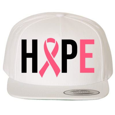 Hope Breast Cancer Awareness Wool Snapback Cap